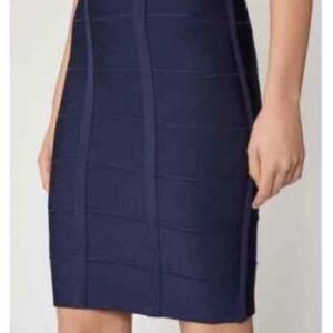 Herve Leger Dark Blue bandage Skirt